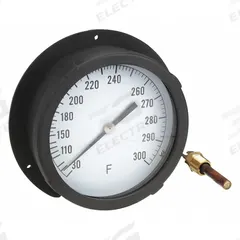 APPROVED VENDOR Analog Panel Mount Thermometer: 30°F to 300°F, ±1°F Scale Division, 6 in Dial Dia (MPN 13G218). Key specifications — Brand: APPROVED VENDOR; Accuracy: ±1 °F Scale Division.