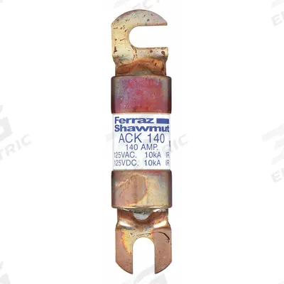 MERSEN Forklift Limiter Fuse: ACK Series, Bolt-On, Gen Purpose, 140 A, 125 V DC - Time-Delay Bolt-On Fuses