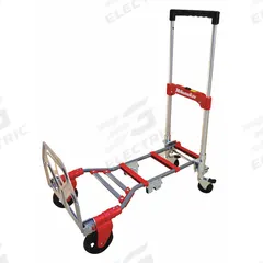 MILWAUKEE HAND TRUCKS Convertible Hand Truck: 150 lb as Hand Truck, Single-Loop, Black/Red/Silver (MPN DC73333). Key specifications — Color: Black; Brand: MILWAUKEE HAND TRUCKS.