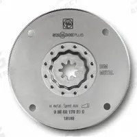 FEIN Oscillating Tool Blade: 4 in Blade Wd, 4 in Overall Lg, Long Cutting, Starlock Plus Connection (MPN 63502175210). Key specifications — attr1097568: Long Cutting; attr1097557: FEIN; attr1097582: GFRP.