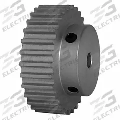 DAYTON Timing Pulley: Curvilinear, Fixed, For 9 mm Belt Wd, 30 Teeth, 5 mm Pitch, Aluminum (MPN 30-5M09-6A3). Key specifications — Brand: DAYTON; Finish: Clear Anodized; For Belt Series: Powerhouse®.
