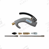 GUARDAIR Air Gun Kit: Ergonomic Grip, Aluminum, 1/4 in Female NPT, 4 Nozzle(s), Straight, Focused (MPN LZR6007KIT). Key specifications — attr1328526: Aluminum; attr1328500: Industrial Interchange Connector; attr1328508: GUARDAIR; attr1328515: No; attr1328533: Yes.