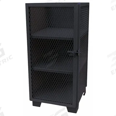 JAMCO Storage Cabinet: 24 in x 24 in x 54 in, 3 Fixed Shelves, Swing Handle & Padlock Hasp - Industrial Ventilated Shelf Cabinets
