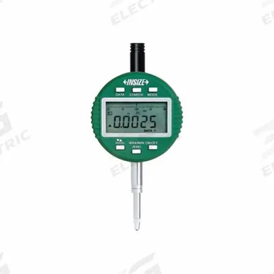 INSIZE Digital Indicator: 0 in to 0.5 in /0 mm to 12.7 mm, Inch/Metric - Back-Plunger Digital Indicators with Flat Back