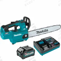 MAKITA Chainsaw Kit: 16 in Bar Lg, Top Handle, Auto Chain Oiler, 5.0 Ah Battery Capacity, 40 V (MPN GCU03M1). Key specifications — Brand: MAKITA.