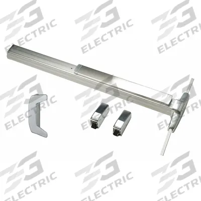 VON DUPRIN Surface Vertical Rod: 3 ft Max Door Wd - Surface Vertical Rod Push Bars