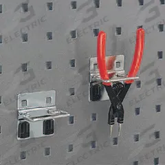 KENNEDY Pliers/Wrench Tool Holder: 1 1/4 in x 2 1/4 in x 2 3/8 in, 10 Hooks, 1 1/4 in Hook Dp (MPN 99831). Key specifications — Mounting Type: Surface; Finish: Zinc-Plated; Color: Silver; Accessory Type: Toolholder; Locking System: Locking Clip; Material: Steel; For Tool Type: Pliers; Brand: KENNEDY.
