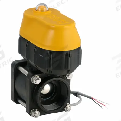 BANJO Electrically Actuated Two-Way Ball Valve: 2 in Nominal Valve Size, 12V DC - Polypropylene Electrically-Actuated Ball Valves