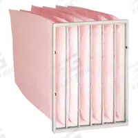 GRAINGER Pocket Air Filter: 24 in x 20 in x 22 in, MERV 13, Pink, Synthetic, 6 Pockets (MPN 5M420). Key specifications — Display Sell UOM: EA; Brand: GRAINGER; Media Material: Synthetic; Performance Rating: MERV 13.