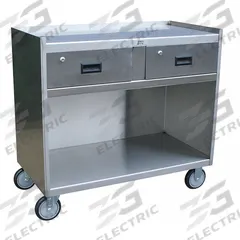 JAMCO Corrosion-Resistant Stainless Steel Mobile Workstation: 36 in x 18 in, Stainless Steel, Silver (MPN YK136U500). Key specifications — Assembly: Fully Assembled; Brand: JAMCO.