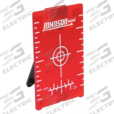 JOHNSON LEVEL Magnetic Floor Target, Red: Red, Magnetic Floor Target, 4 5/16 in Overall Ht - Laser Targets