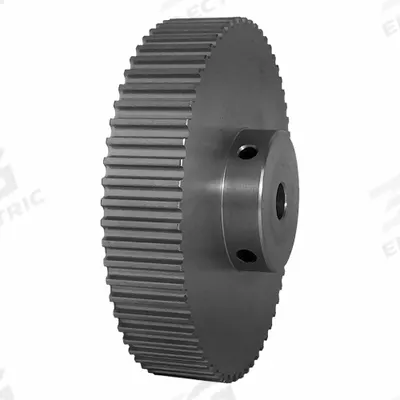 Dayton Timing Pulley: Curvilinear, Fixed, For HTD Timing Belt Section, For 15 mm Belt Wd - HTD Section Fixed-Bore Timing Pulleys with Hub