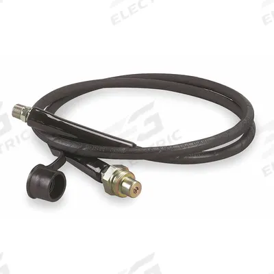 AEROQUIP Hydraulic Hose Assembly: 1/4 in ID, NPTF x M Coupler, 6 ft Lg, Black - Aeroquip FC579 High-Impulse Hydraulic Jacking System Hose Assemblies