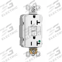 LEGRAND PLUGTAIL: Hospital Grade, Duplex, 5-20R, White, GFCI, 125V AC, 20 A, 2 Pole / 3 Wire (MPN PT2097HGTRW)