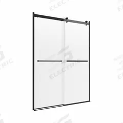 FOREMOST Shower Door: 55 in Min. Door Wd, 59 in Max. Door Wd, 76 in Overall Ht, Clear Tempered Glass (MPN LGDR6076-CL-MB). Key specifications — Brand: FOREMOST; Door Frame Finish: Matte Black.