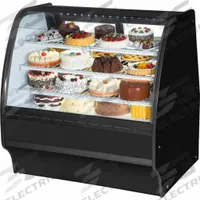 TRUE REFRIGERATION Refrigerated Merchandiser: 49 1/8 in x 48 1/4 in x 39 in, Black, Curved Glass (MPN TGM-R-48-SC/SC-B-W). Key specifications — attr1277723: TRUE REFRIGERATION; attr1277683: R-290; attr1277691: No; attr1277694: Black; attr1280716: Curved Glass; attr1280729: TGM.