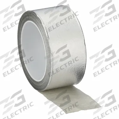3M Foil Tape: 1 in Wd, 5 yd Lg, 7.3 mil Thick, Silicone, Indoor/Outdoor - Reinforced Foil Tape