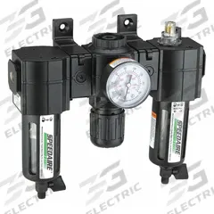 SPEEDAIRE Filter/Regulator/Lubricator: 3/8 in NPT, 60 cfm, 150 psi Max Op Pressure, 5 micron, Mist (MPN 7D719). Key specifications — attr109524: SPEEDAIRE.