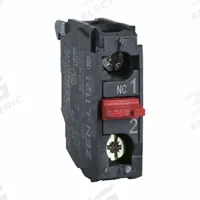 SCHNEIDER Contact Blocks: 22 mm Panel Mounting Size, 1NC, Momentary/Late Break, XAL/XAPS Series (MPN ZENL1121TQ). Key specifications — Switch Action: Momentary/Late Break; Terminal Connection Type: Screw Clamp Terminals; Brand: SCHNEIDER; Compatible with Series: XAPS.