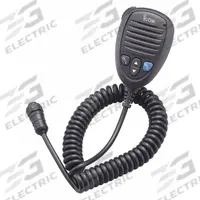 ICOM Speaker Microphone: Fits Icom, For M510/M605 Series, 17 in Cord, Push To Talk, Waterproof, IPX8 (MPN HM205RB). Key specifications — Compatible Radio Series: M605; Color: Black; Radio Connector Type: 8-Pin Round Plug; Brand: ICOM; Manufacturer Part Number: HM205RB; Push To Talk: Yes.