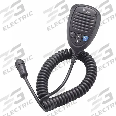 ICOM Speaker Microphone: Fits Icom, For M510/M605 Series, 17 in Cord, Push To Talk - ICOM-Compatible Microphones & Speakers