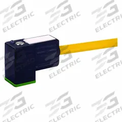 MURRELEKTRONIK Cordset: DIN Form CI Female Right Angle x Bare Wire, 3 m Cable Lg, PVC, Black, 3 Pins (MPN 7000-94001-6160300). Key specifications — Wire Size: 18 AWG; Brand: MURRELEKTRONIK; Cable Jacket Color: Black; IP Rating: IP67.