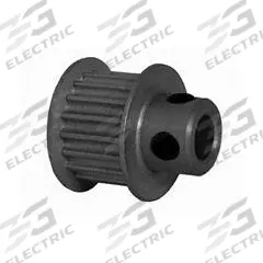 DAYTON Timing Pulley: Modified Curvilinear, Fixed, For GT Timing Belt Section, For 9 mm Belt Wd (MPN 18-3P09-6FA3). Key specifications — attr1328801: DAYTON; attr1328807: Clear Anodized; attr1328808: Powerhouse®.