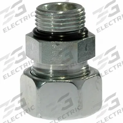 ERMETO Compression Fitting Adapter: 8 mm OD Size, 7/16-20UNF-2A Thread Size - Flareless Bite-Type Steel Compression Fittings