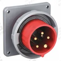 HUBBELL Pin and Sleeve Inlet: Red, 277/480V AC, Three Phase, 20 A, 4 Pole, 5 Wire, IEC Grounding (MPN HBL520B7W). Key specifications — Brand: HUBBELL.