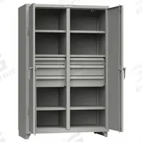 STRONG HOLD Storage Cabinet: 48 in x 24 in x 75 in, 6 Adj Shelves, 2 Doors, Legs, Gray, Assembled (MPN 46-DS-246-6DB-L). Key specifications — Brand: STRONG HOLD; Base Type: Legs; Cabinet Color: Gray; Frame Assembled: Assembled.