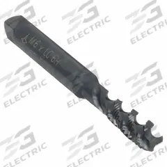 CLEVELAND Spiral Flute Tap: M6x1 Metric, 6H, 3 Flute, Semi-Bottoming Chamfer, Black Oxide Cobalt (MPN C98138)