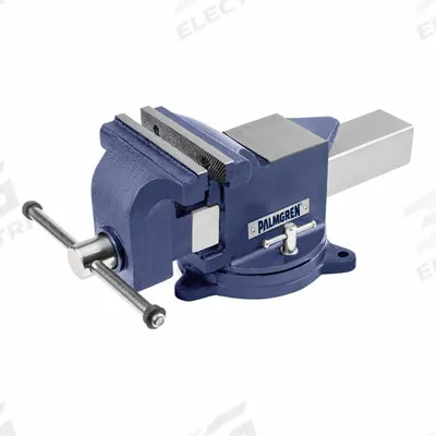 PALMGREN Bench Vise: Std Duty, Covered, 6 in Jaw Face Wd, 6 in Max Jaw Opening - Bench Vises