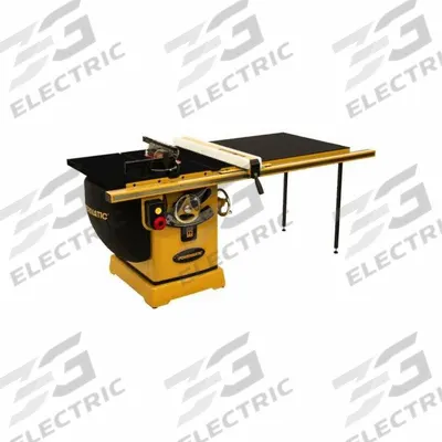 POWERMATIC Table Saw: 460 V AC Volt, 6.5 A Current, 10 in Blade Dia. - Standard Cabinet Table Saws