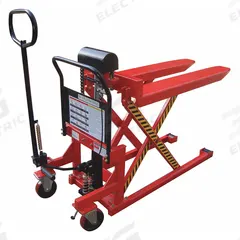 DAYTON High-Lift Pallet Jack: 2,200 lb, Steel, Narrow Fork, 44 in L x 21 in W Forks, Foot Pump (MPN 11K275). Key specifications — Lift Control: Foot Pump; Handle Type: D-Shaped; Brand: DAYTON.