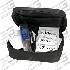 THERMO SCIENTIFIC pH Meter Kit: pH/Temp, Meter, Batteries/Lanyard/Soft Carry Case, pH Buffers (MPN ELITEPHKIT). Key specifications — pH Accuracy: ±0.1 pH; Temp Compensation: Automatic; Measurement Components Included: Meter; Reagents and Solutions Included: pH Buffers; Test Parameters: Temperature; Other Accessories Included: Soft Carry Case; Manufacturer Part Number: ELITEPHKIT.