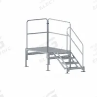 TRI-ARC Portable Stairs: 6 ft Overall Ht, Aluminum/Steel, 1,000 lb Load Capacity, Perforated (MPN TAVSM34-AS). Key specifications — attr1050559: Gray; attr1050557: TRI-ARC.