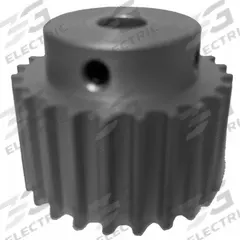 DAYTON Timing Pulley: Curvilinear, Fixed, For 15 mm Belt Wd, 24 Teeth, 5 mm Pitch, Aluminum (MPN 24-5M15M6A8). Key specifications — Brand: DAYTON; Finish: Clear Anodized; For Belt Series: Powerhouse®.