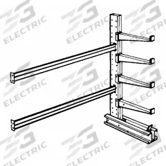 JARKE Cantilever Rack: Add-On, Heavy-Duty, 74 3/4 in x 40 in x 96 in, Straight Arm, 1 Usable Sides (MPN SC-8AJ). Key specifications — Arm Style: Straight; Brand: JARKE.