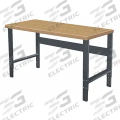 HALLOWELL Workbench: Adj Ht, 48 in x 30 in, Black, Stringer (MPN HWB4830E-ME). Key specifications — Brand: HALLOWELL; Color: Black.