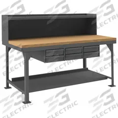 DURHAM MFG Workbench: Fixed Ht, Maple, 72 in x 36 in, 12,000 lb Overall Load Capacity, Gray (MPN HDWBMT3672RS6DR95). Key specifications — attr562373: DURHAM MFG.