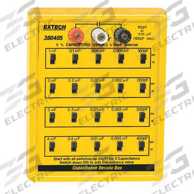 EXTECH Capacitance Decade Box: 100 pF to 11.111 uF, 5 Decades - Decade Boxes