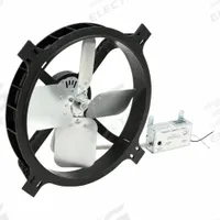 Attic Exhaust Fan: Gable Mount, Electric Motor, Max. 1,900 sq ft Attic, 1,380 cfm Max., Plastic (MPN 10W201). Key specifications — Includes: Thermostat; Includes Humidistat: Yes; Includes Shutter: No; Includes Thermostat: Yes; Mounting Location: Gable; Nameplate Voltage: 120V AC; High-Efficiency Motor: No; Brand: DAYTON.