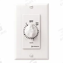 INTERMATIC Spring-Wound Timer: 2 hr Max, SPDT, 277V AC, No Wall Plate Included, White (MPN FD32HW). Key specifications — Brand: INTERMATIC; Includes Hold: No Hold Included.