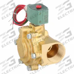 REDHAT Solenoid Valve: 2-Way, Normally Closed, 1 1/2 in Pipe Size, 110V AC/120V AC, Slow-Closing (MPN 8221G011). Key specifications — Pipe Size: 1-1/2 in; Voltage: 110V AC; Brand: REDHAT; Coil Enclosure: Without Junction Box.