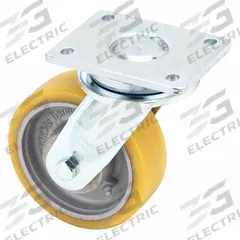 APPROVED VENDOR Plate Caster: Swivel, No Brake, Polyurethane, 6 in Wheel Dia, 2 in Wheel Wd, Slot (MPN LO-GTH 150K). Key specifications — Wheel Bearing Type: Ball; Wheel/Tread Color: Yellow; Brand: APPROVED VENDOR; Caster Type: Swivel.