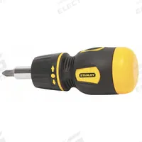 STANLEY Multi-Bit Screwdriver: Phillips/Slotted Tip, #1/1/4 in/1/8 in/#2/3/16 in Tip Size, 6 Tips (MPN 66-358). Key specifications — attr1205339: Phillips: #1 + #2; attr1205303: STANLEY.
