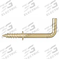 APPROVED VENDOR Shoulder Hook: Screw-In, 1 Points per Hook, Brass, 3/4 in Projection, Steel (MPN 1WBK6). Key specifications — Color: Brass; Finish: Brass; Material: Steel; Product Type: Shoulder Hook.