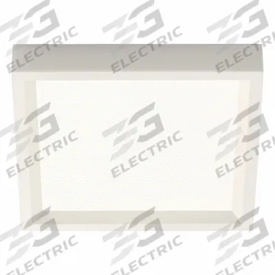 LIGHTOLIER Square Downlight: 4 in Dia, White, 5/8 in Ht, 650 lm, 2700K, 10 W, 120/277V AC - Low-Profile Square Surface-Mount Downlights