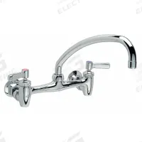 ZURN Low Arc Laundry Sink Faucet: Wall, Centerset, Brass, Chrome, 0.5 gpm Flow Rate, Arc (MPN Z843J1-XL-3F). Key specifications — Color/Finish: Chrome; Series: AquaSpec®.