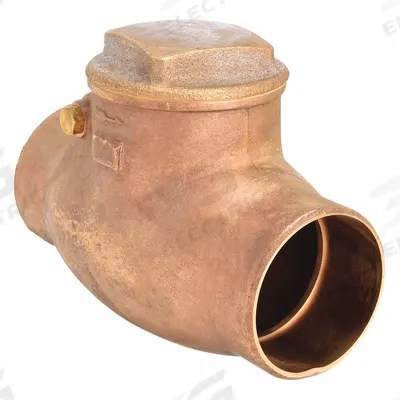 MILWAUKEE VALVE Swing Check Valve: Swing, Inline Valve Body, 3 in Pipe Size, Sweat x Sweat - Bronze Inline Swing Check Valves